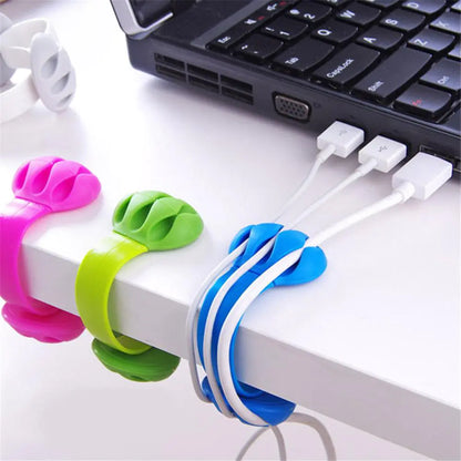 Desk Cable Organizer and Data Line Holder Clamp