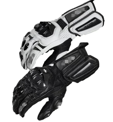 Motorcycle Racing Gloves - Breathable Leather & Carbon Fiber