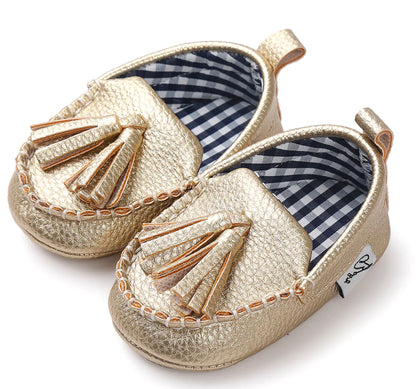 Toddler Soft Bottom Shoes with Tassels for Walking