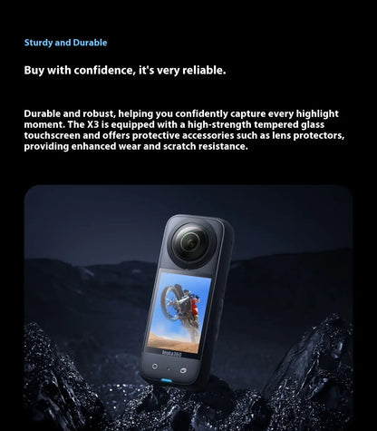 5.7K 360° Action Camera with Stabilization