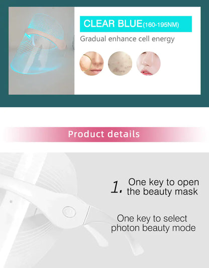 7-Color LED Light Therapy Facial Mask
