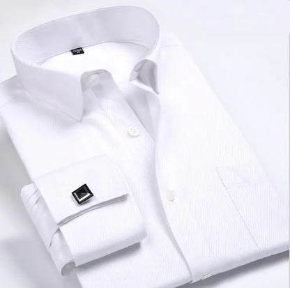 Custom Men's Cufflink Dress Shirt for Business Wear