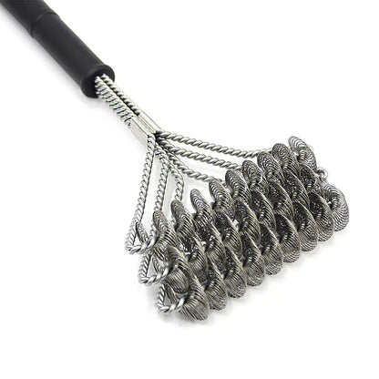 18-Inch Triple-Head BBQ Grill Cleaning Brush