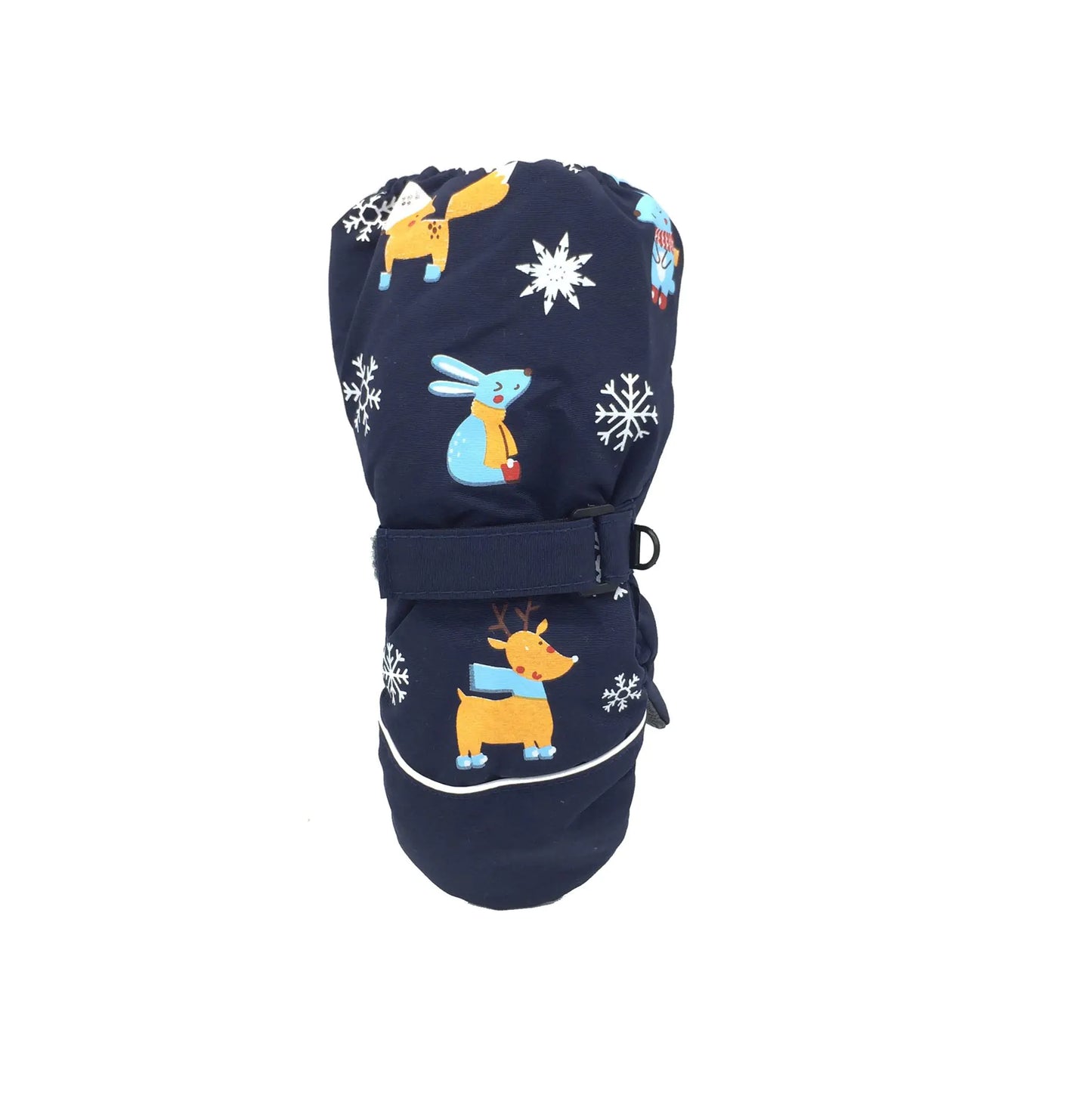 Children's Thickened Ski Gloves with Deer Rabbit Print
