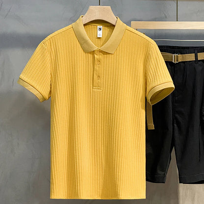 Men's High-End Polo Shirt - Summer Short Sleeve Stylish Lapel Tee