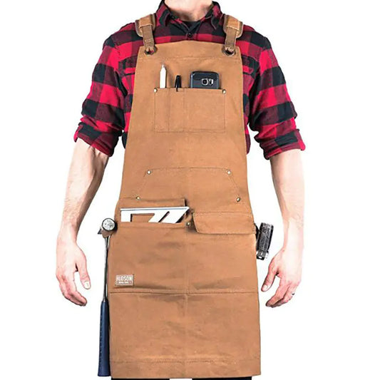 Heavy-Duty Waxed Canvas Gardening Apron with Custom Logo