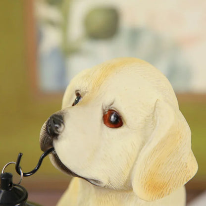 Outdoor Solar Puppy Light Ornament Sculpture