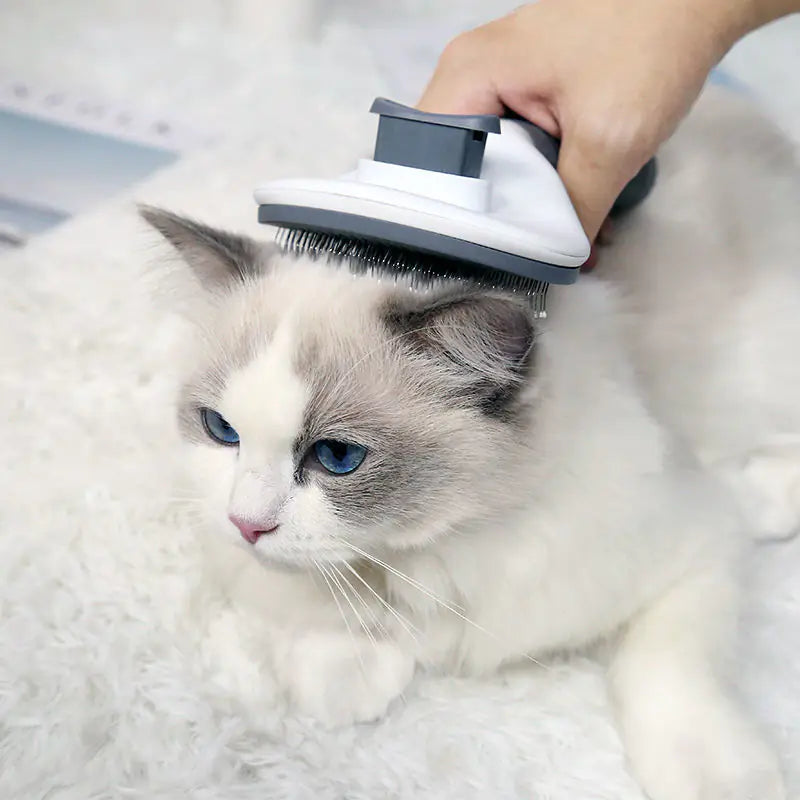 Pet Grooming Brush for Cats and Dogs (Automatic Fur Removal)