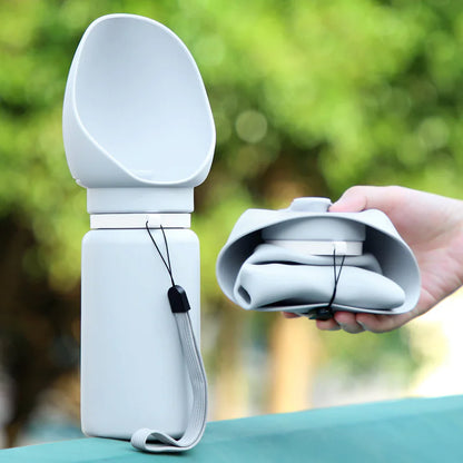 Portable Folding Pet Water Bottle – Leak-Proof Silicone Travel Dispenser for Dogs & Cats, 550ml