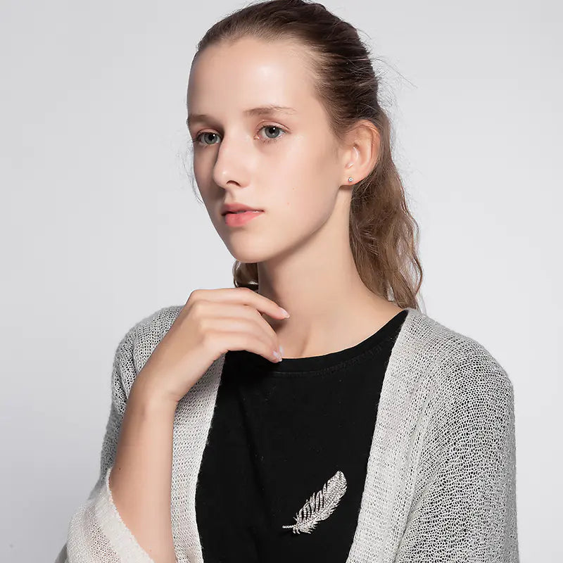 Elegant Rhinestone Feather Brooch for Women