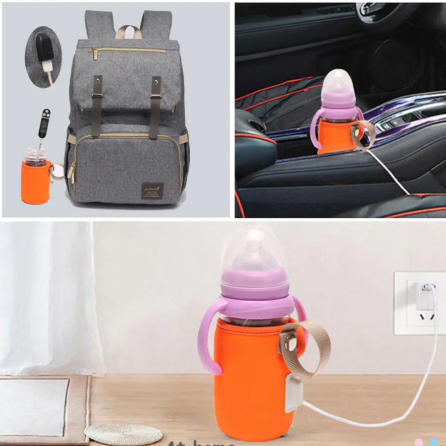 USB Baby Bottle Warmer with Anti-Scald Insulation Bag