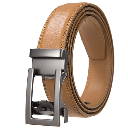 Men's Genuine Leather Automatic Buckle Belt LY33-21601-1