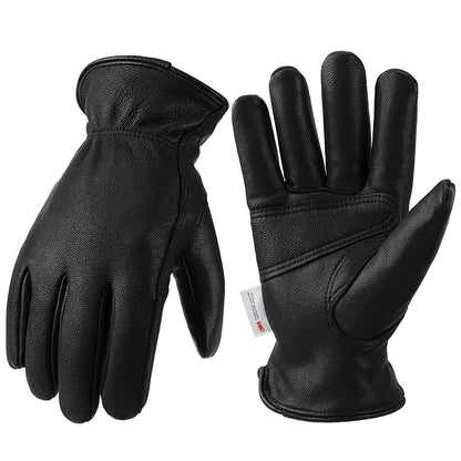 Winter Yellow Sheepskin Gloves for Outdoor Riding