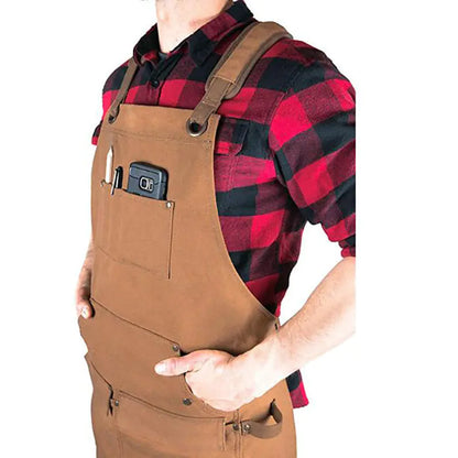 Heavy-Duty Waxed Canvas Gardening Apron with Custom Logo
