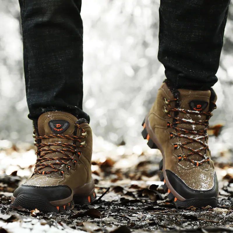 Men's Waterproof Hiking Shoes with Warm Lining