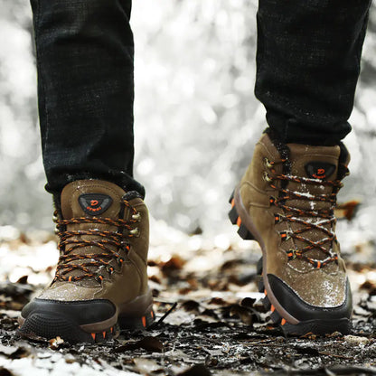 Men's Waterproof Hiking Shoes with Warm Lining