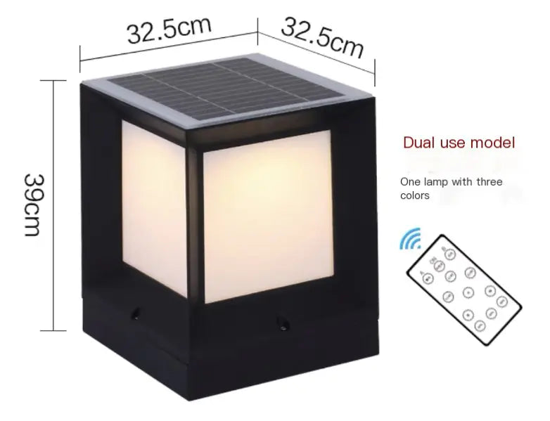 Outdoor Solar Waterproof Pillar Light for Gardens