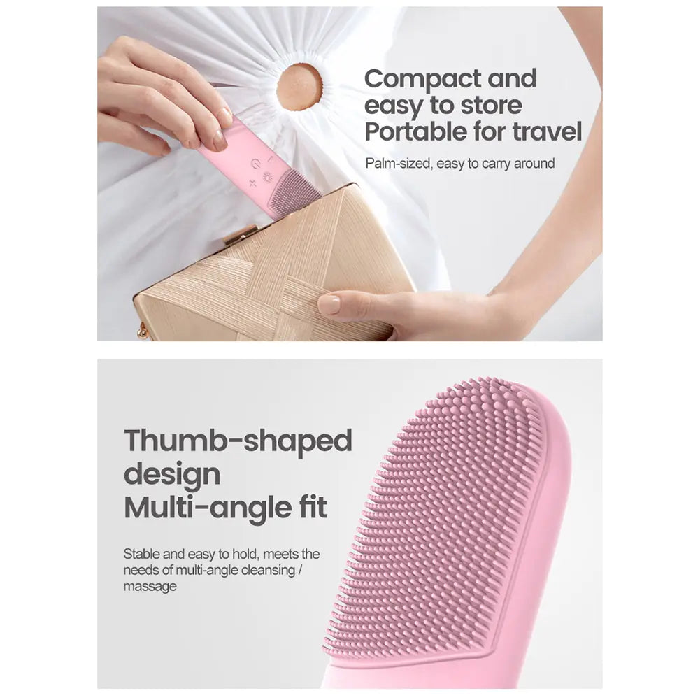 Red and Blue Light Electric Facial Cleanser Brush