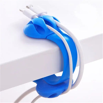 Desk Cable Organizer and Data Line Holder Clamp