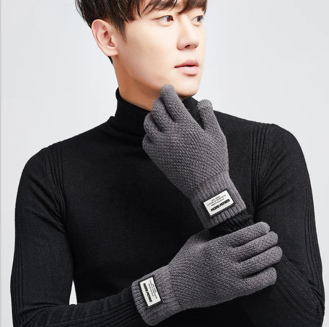 Warm Touchscreen Knitted Gloves for Men (Autumn/Winter)