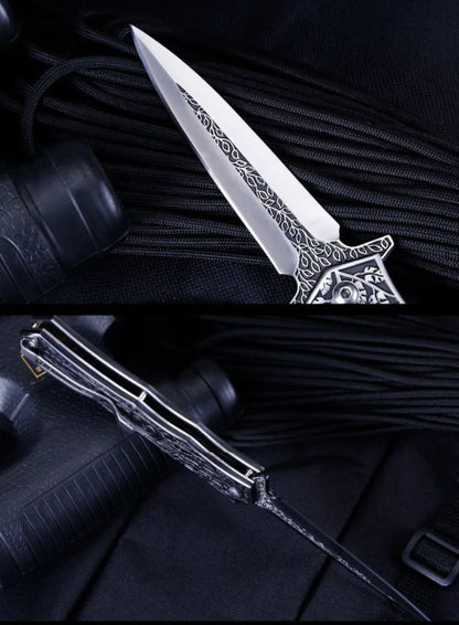 High-Hardness Sharp Folding Survival Knife for Camping