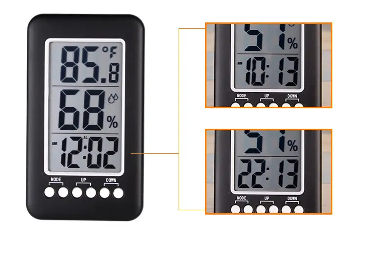 Electronic Clock with Temperature and Humidity Display