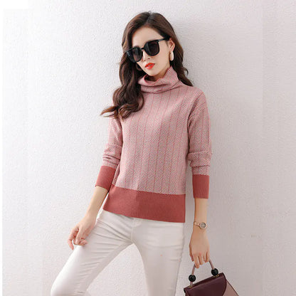 Ethnic Style High-End Women's Striped Knit Sweater