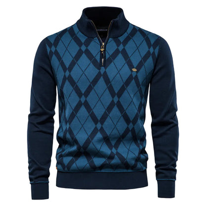 Men's Long Sleeve Half Zip British Sweater