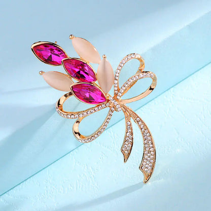 Fashionable High-End Rhinestone Brooch with Pearl