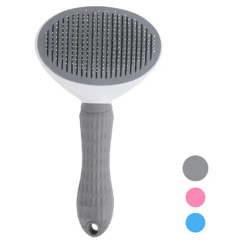 Pet Grooming Brush for Cats and Dogs (Automatic Fur Removal)