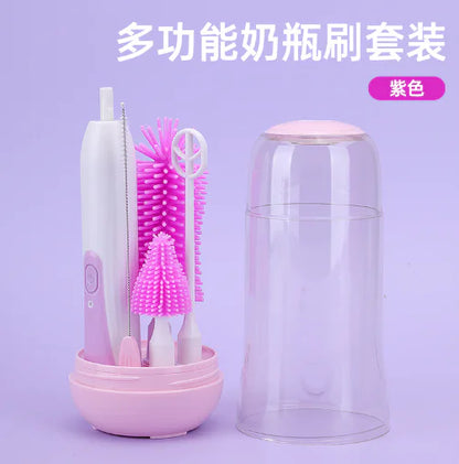 Electric Baby Bottle Cleaning Brush with UV Sterilizer (Set)