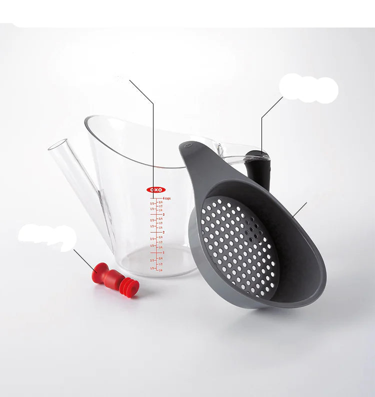 OXO Fat Separator for Kitchen Soup and Grease Straining