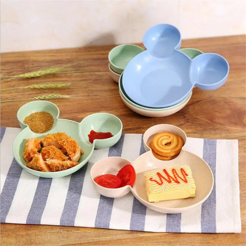 Mickey Mouse Kids' Plastic Lunch Box and Snack Plate