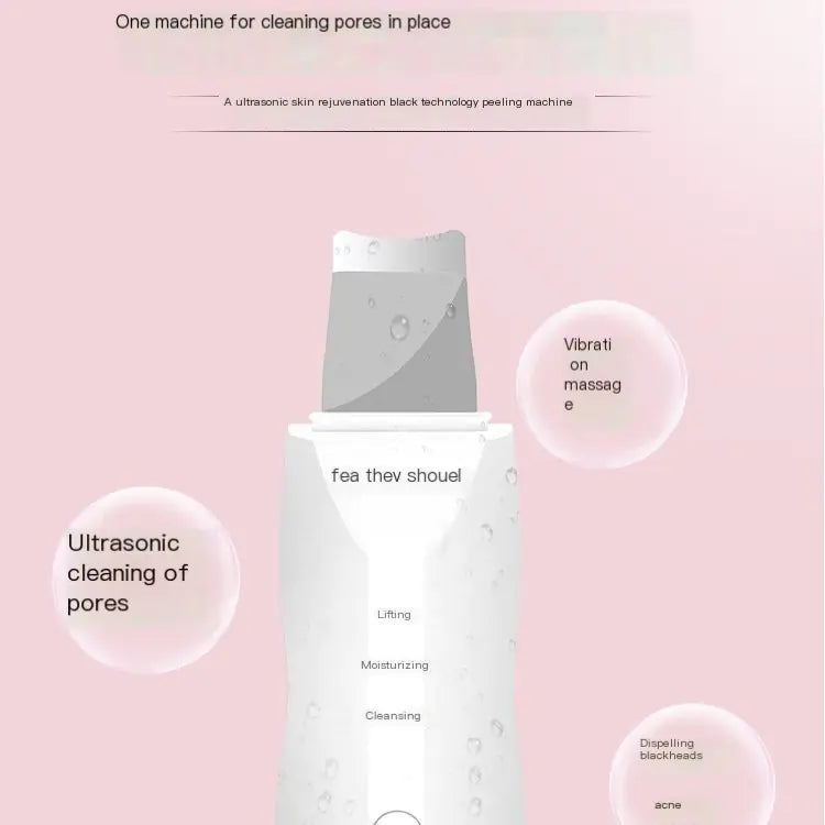 Ultrasonic Skin Scrubber for Home Facial Cleansing