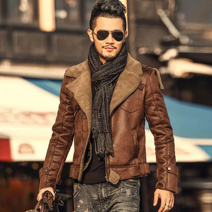 Jacket, Motorcycle Leather Coat, Outerwear
