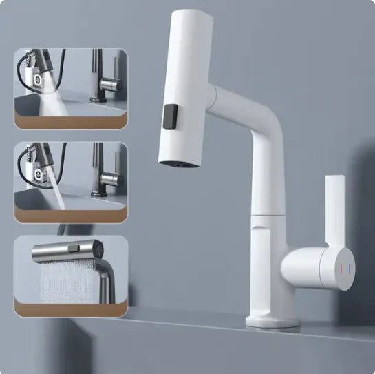 Digital Display Pull-Down Waterfall Basin Faucet
