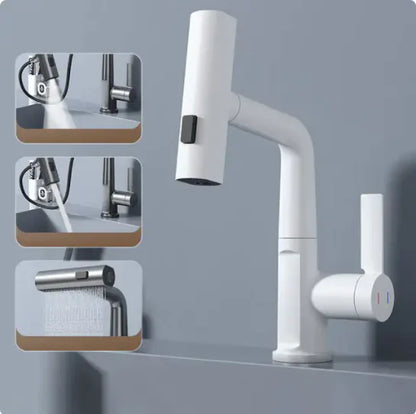 Digital Display Pull-Down Waterfall Basin Faucet