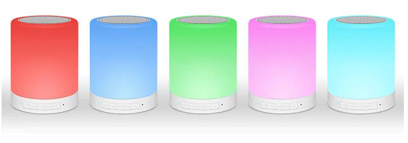 Portable Bluetooth Speaker with Colorful Night Light