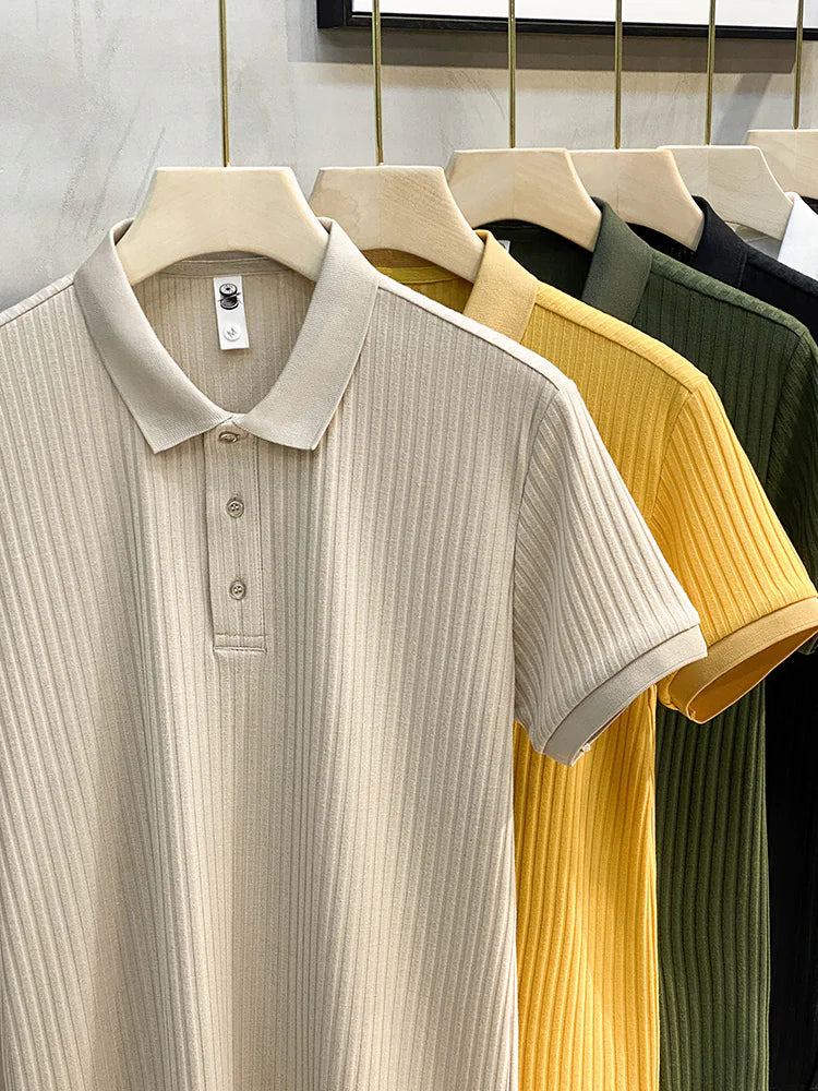 Men's High-End Polo Shirt - Summer Short Sleeve Stylish Lapel Tee