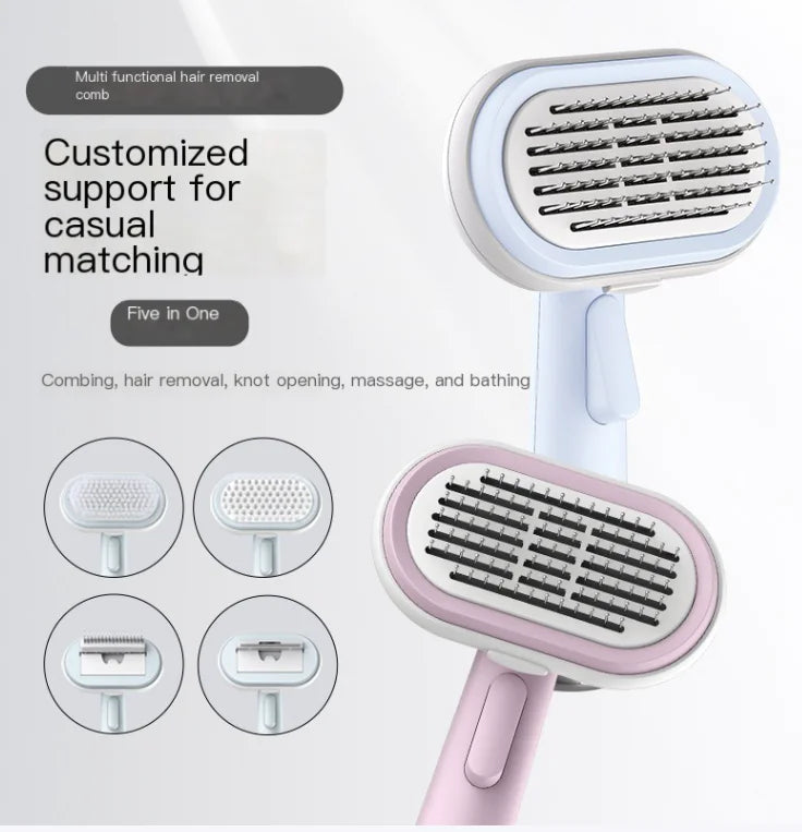 5-in-1 Multi-Functional Pet Grooming Brush for Cats/Dogs