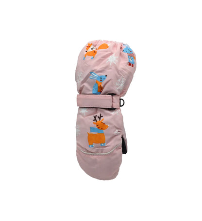Children's Thickened Ski Gloves with Deer Rabbit Print