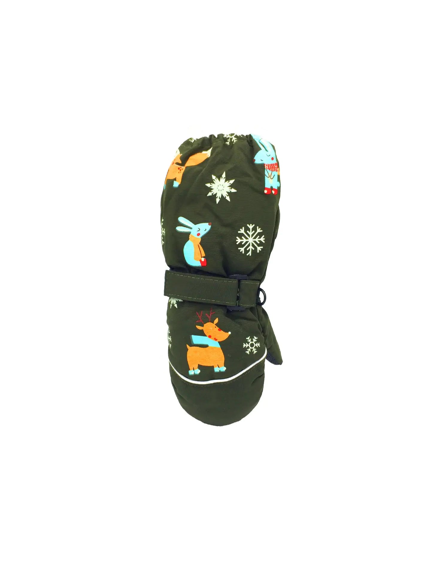 Children's Thickened Ski Gloves with Deer Rabbit Print