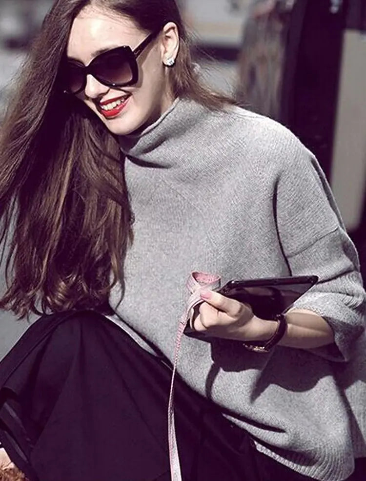 2019 Women's Loose Turtleneck Cashmere Sweater