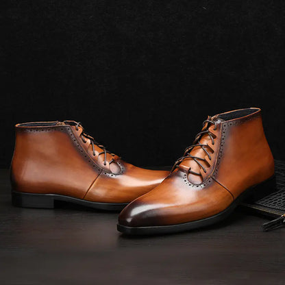Men's High Top Knight Leather Boots