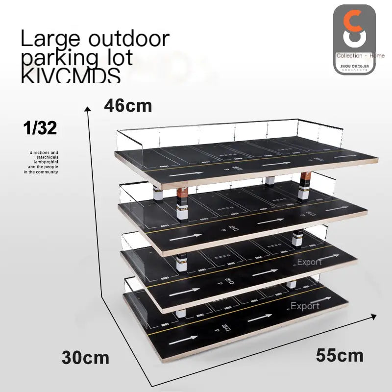 Large Realistic Parking Garage Model Display Rack