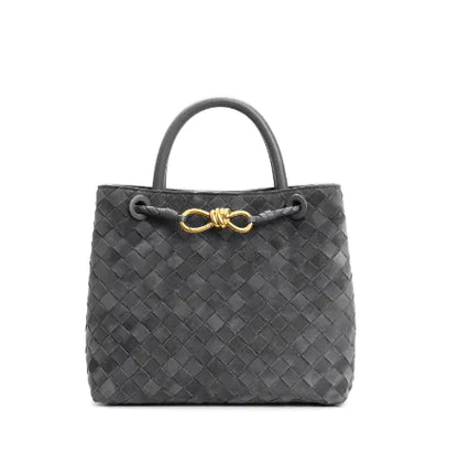 Matte Leather Woven Handbag