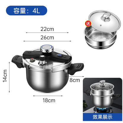 Pressure Cooker 4L/6L for Induction and Gas Stoves