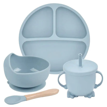 Silicone Suction Cup Divided Plate Set for Kids