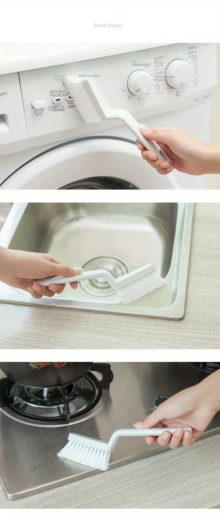 Multipurpose Cleaning Brush for Bathroom Tiles & Windows