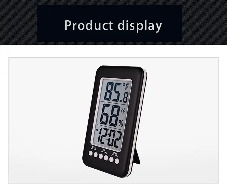 Electronic Clock with Temperature and Humidity Display